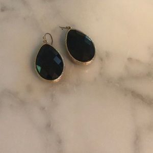Onyx stone drop earrings